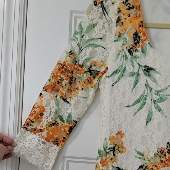 Eva Mendes White Lace Business Professional Dress - Picture 5 of 5